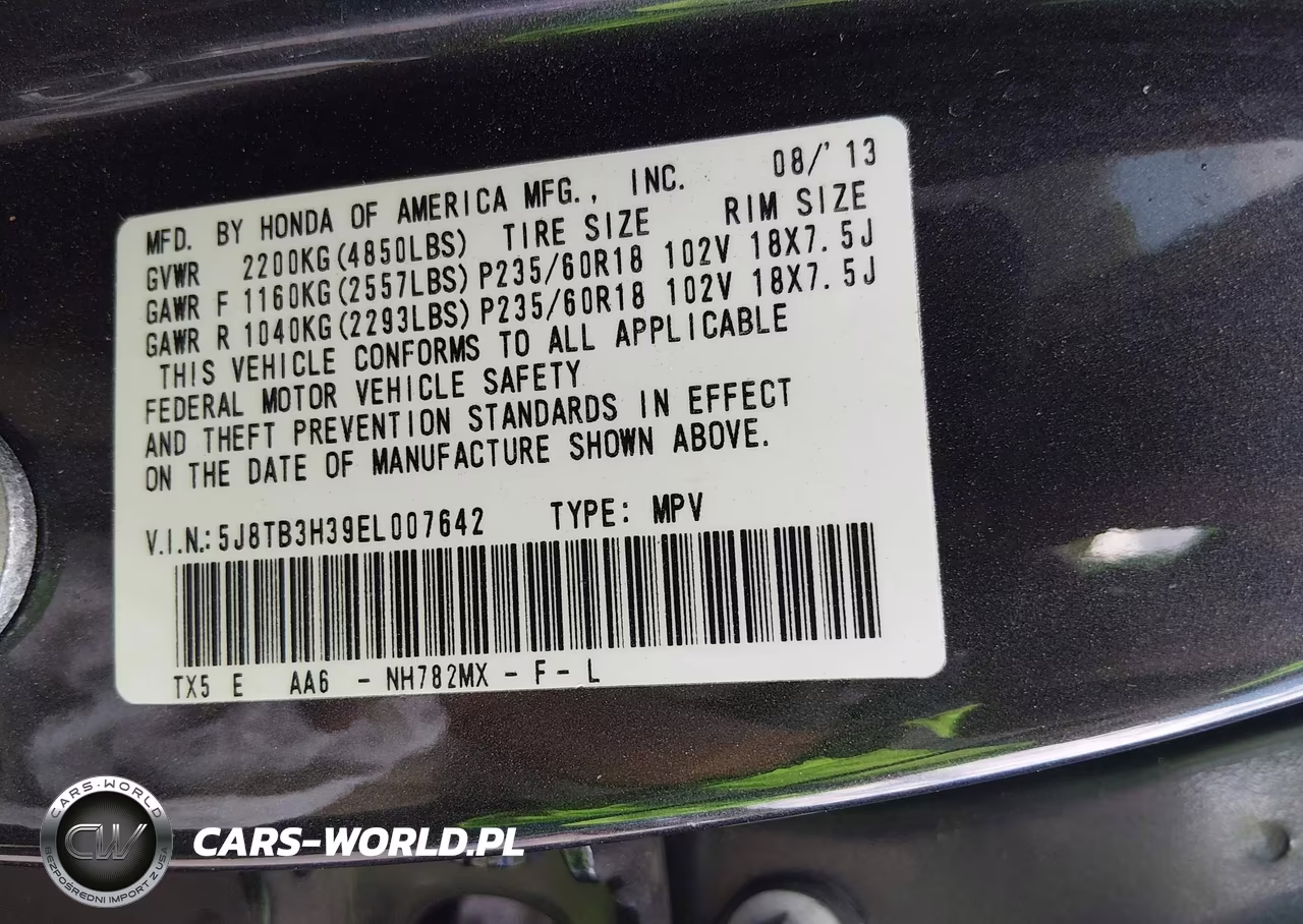 2014 Acura Rdx VIN:5J8TB3H39EL007642 - 9