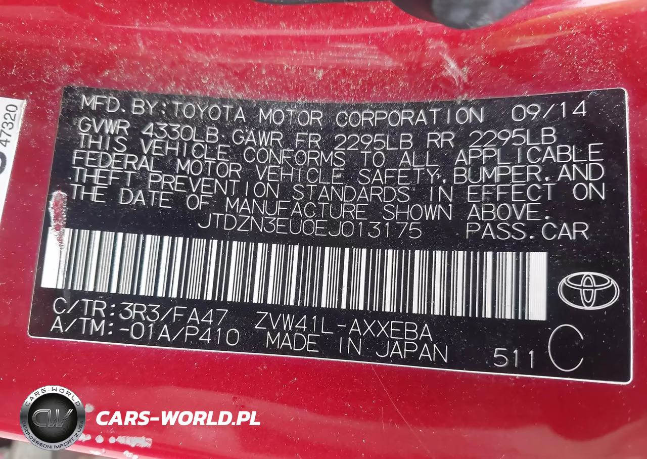 2014 Toyota Prius V Two VIN:JTDZN3EU0EJ013175 - 9