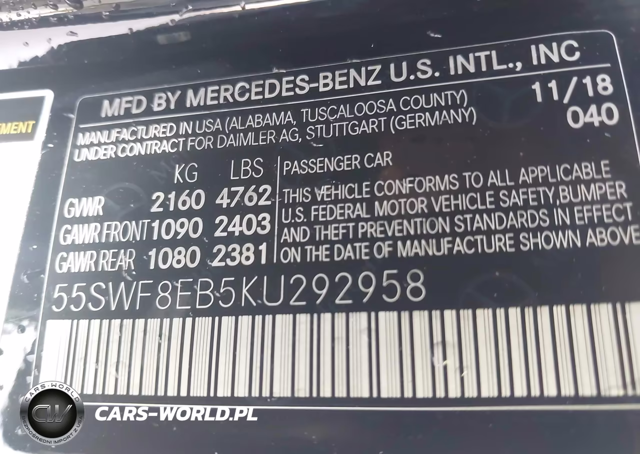 2019 Mercedes-Benz C 300 4Matic VIN:55SWF8EB5KU292958 - 9