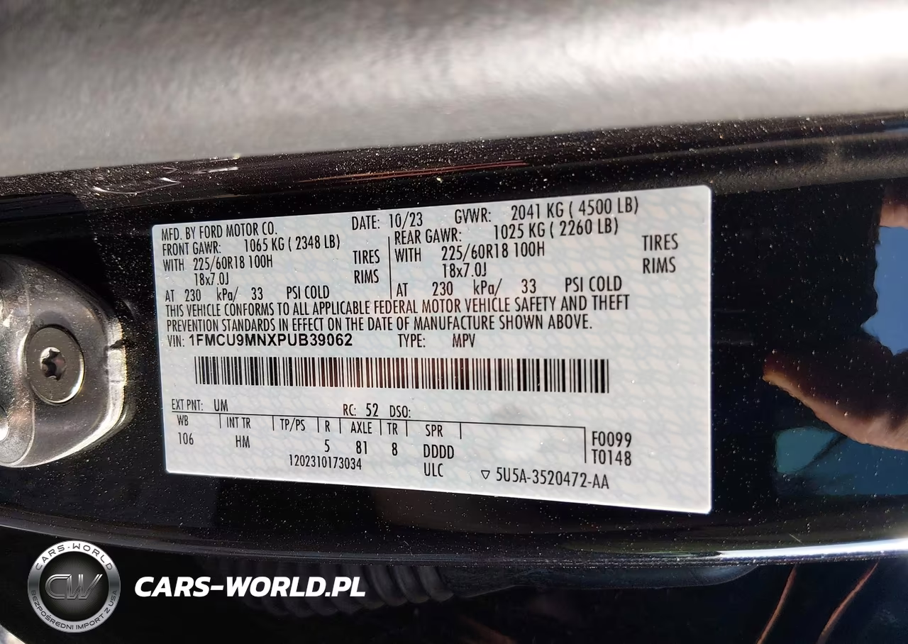 2023 Ford Escape St-Line VIN:1FMCU9MNXPUB39062 - 9