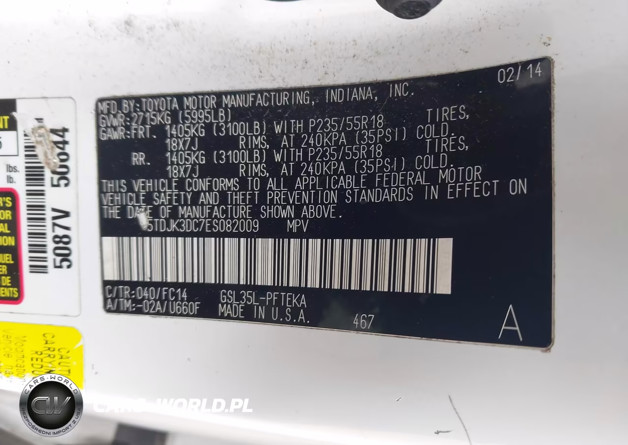 2014 Toyota Sienna Le 7 Passenger VIN:5TDJK3DC7ES082009 - 9