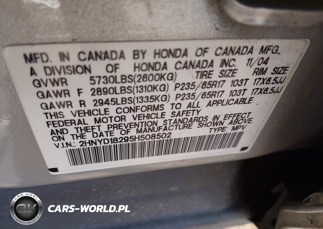 2005 Acura Mdx VIN:2HNYD18295H508502 - 9