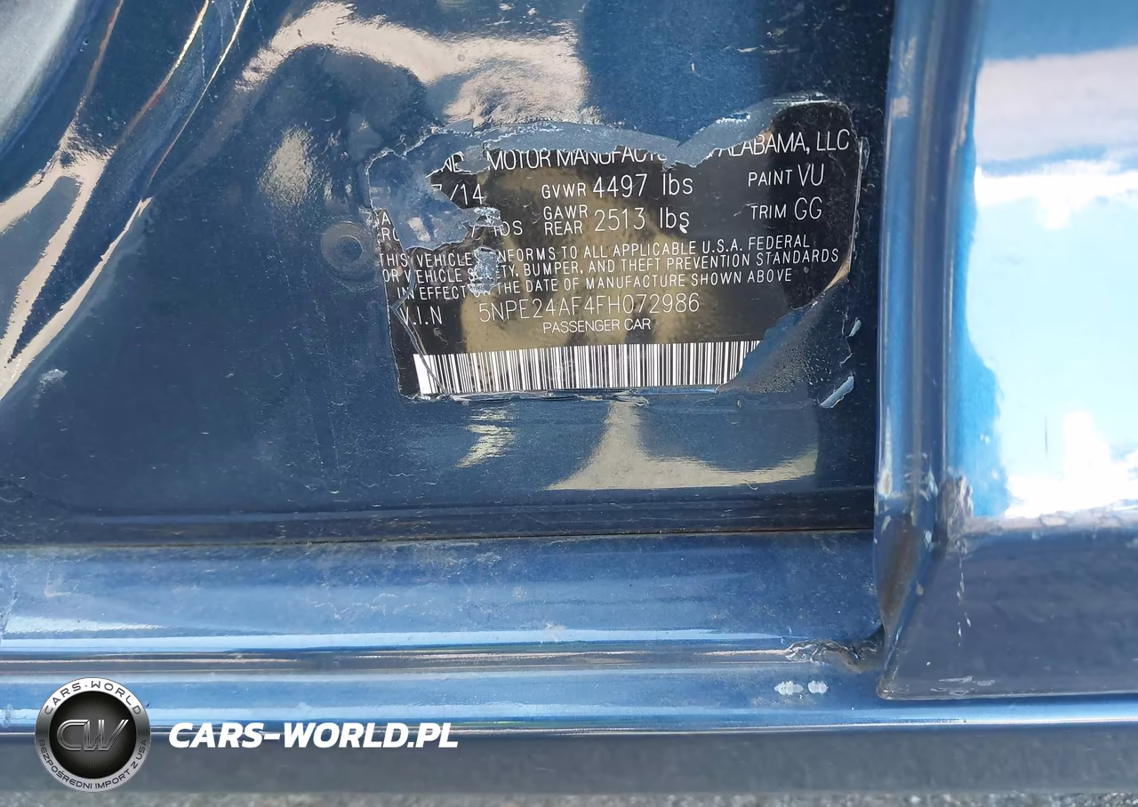 2015 Hyundai Sonata Se VIN:5NPE24AF4FH072986 - 9
