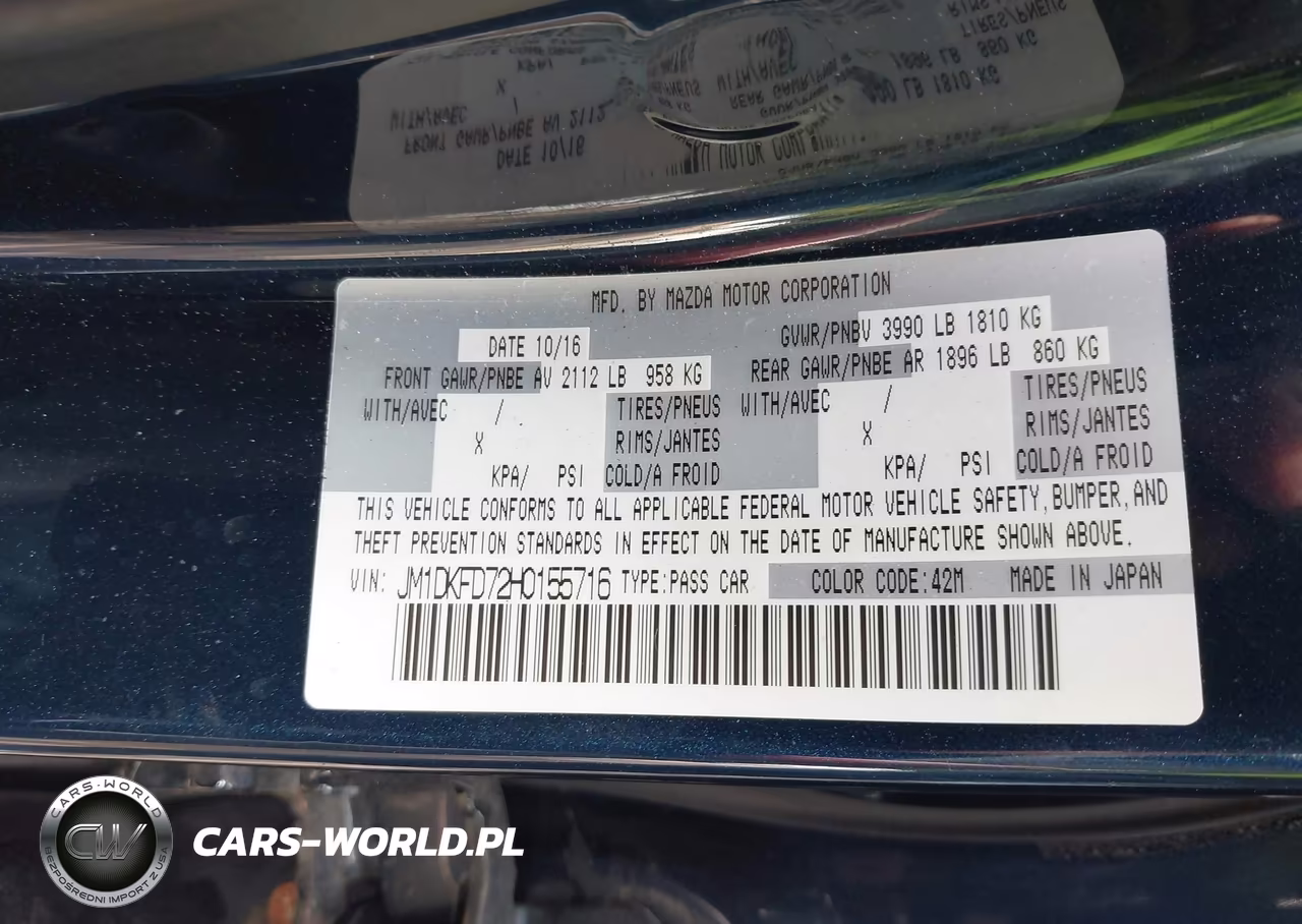 2017 Mazda Cx-3 Grand Touring VIN:JM1DKFD72H0155716 - 9