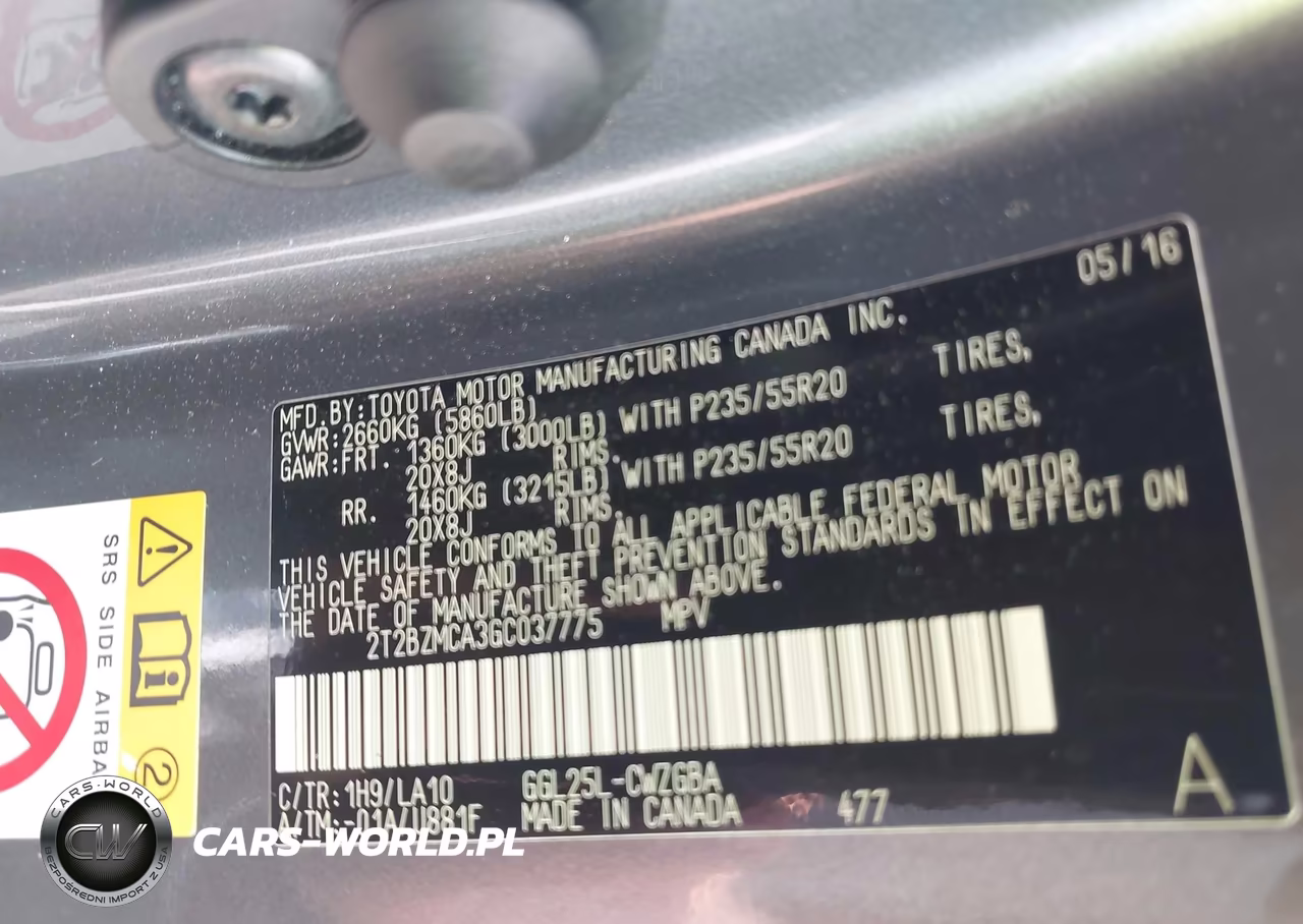 2016 Lexus Rx 350 VIN:2T2BZMCA3GC037775 - 9