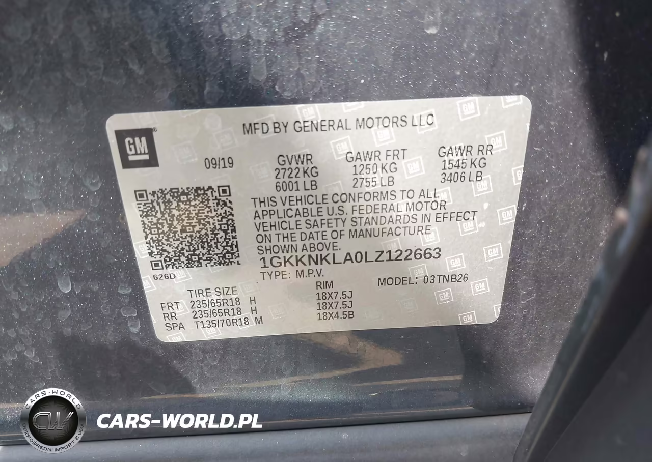2020 GMC Acadia Fwd Sle VIN:1GKKNKLA0LZ122663 - 9