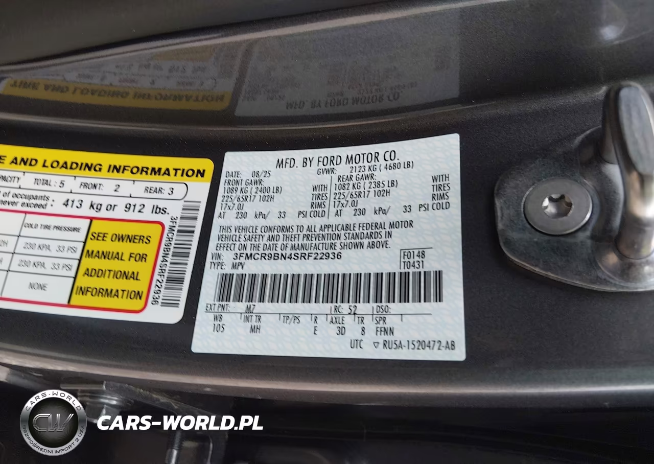 2025 Ford Bronco Sport Big Bend VIN:3FMCR9BN4SRF22936 - 9