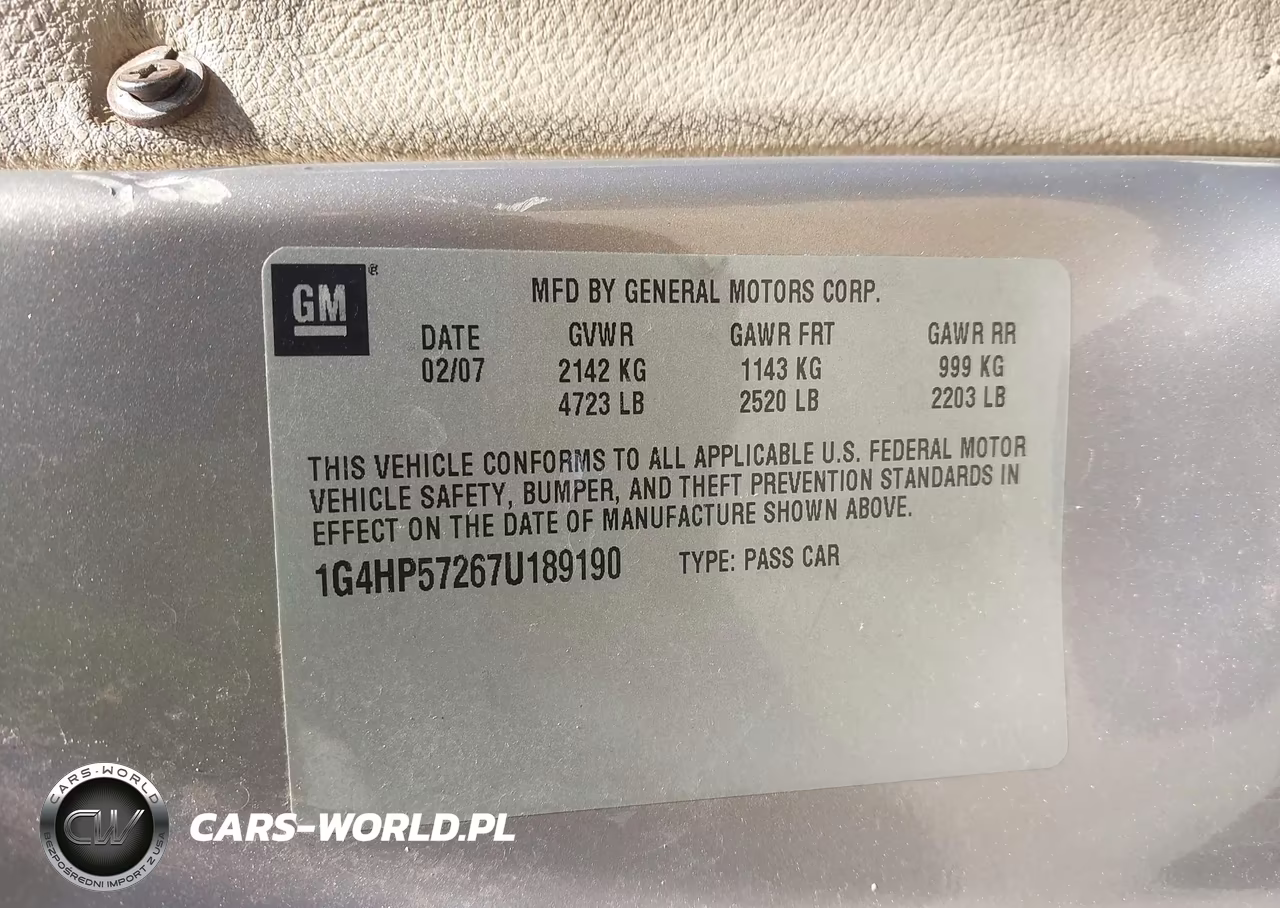 2007 Buick Lucerne Cx VIN:1G4HP57267U189190 - 9