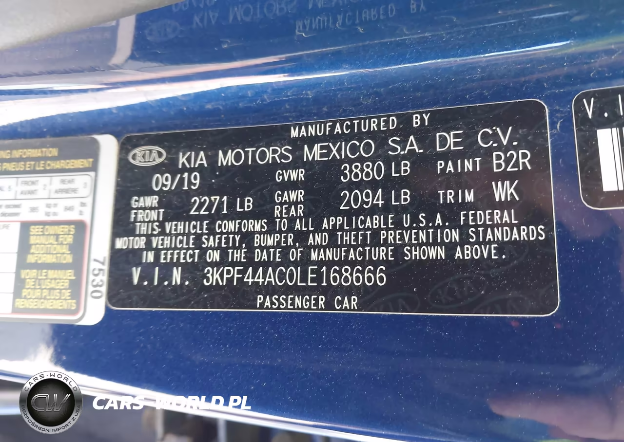 2020 Kia Forte Gt Manual VIN:3KPF44AC0LE168666 - 9
