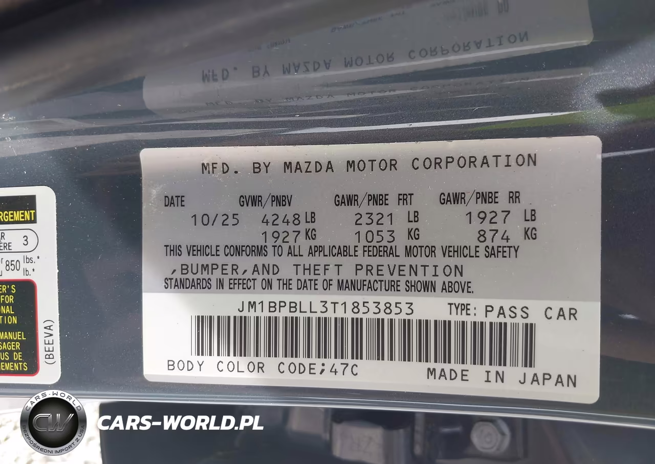2026 Mazda Mazda3 2.5 S Carbon Edition VIN:JM1BPBLL3T1853853 - 9