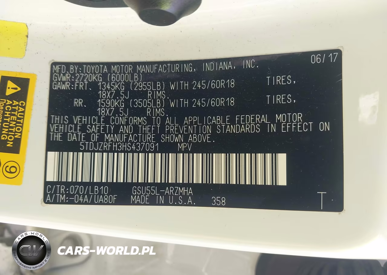 2017 Toyota Highlander Xle VIN:5TDJZRFH3HS437091 - 9