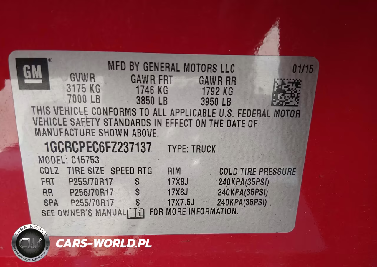 2015 Chevrolet Silverado 1500 Wt VIN:1GCRCPEC6FZ237137 - 9