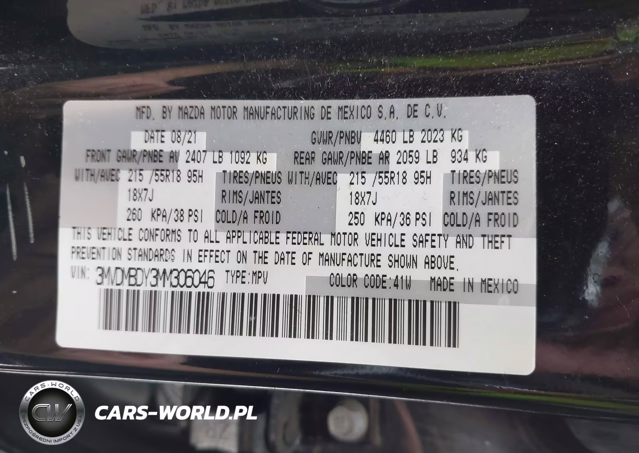 2021 Mazda Cx-30 2.5 Turbo Premium VIN:3MVDMBDY3MM306046 - 9