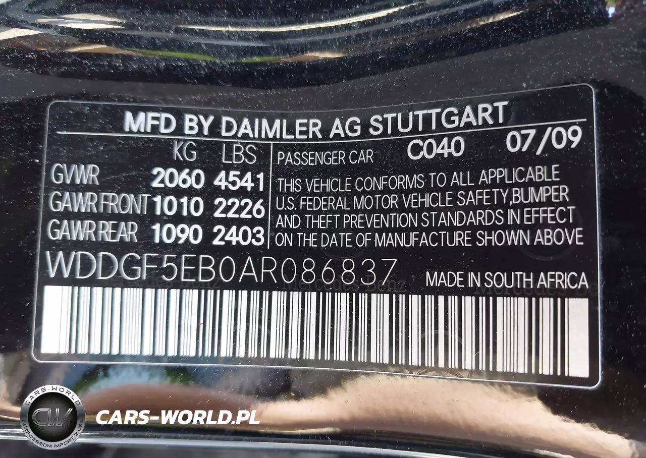 2010 Mercedes-Benz C 300 Sport VIN:WDDGF5EB0AR086837 - 9