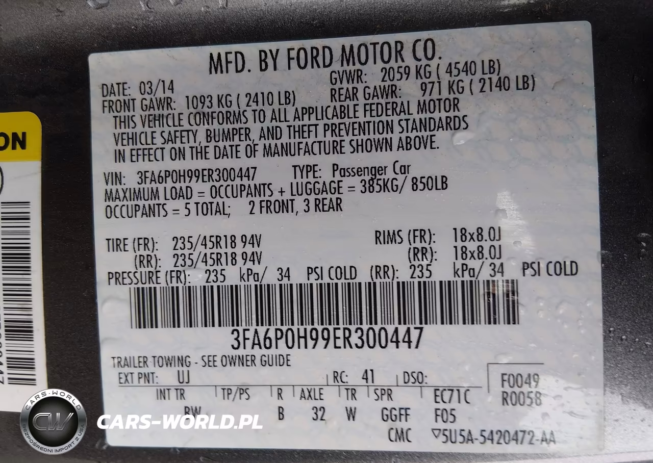 2014 Ford Fusion Se VIN:3FA6P0H99ER300447 - 9