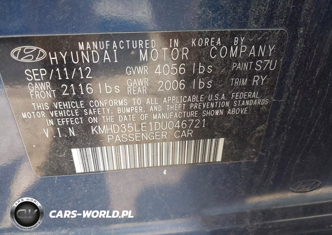 2013 Hyundai Elantra Gt VIN:KMHD35LE1DU046721 - 9