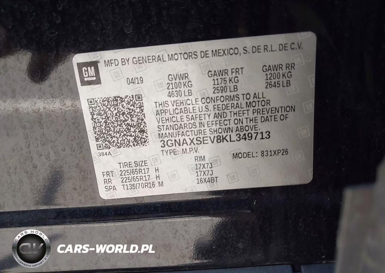 2019 Chevrolet Equinox Ls VIN:3GNAXSEV8KL349713 - 9