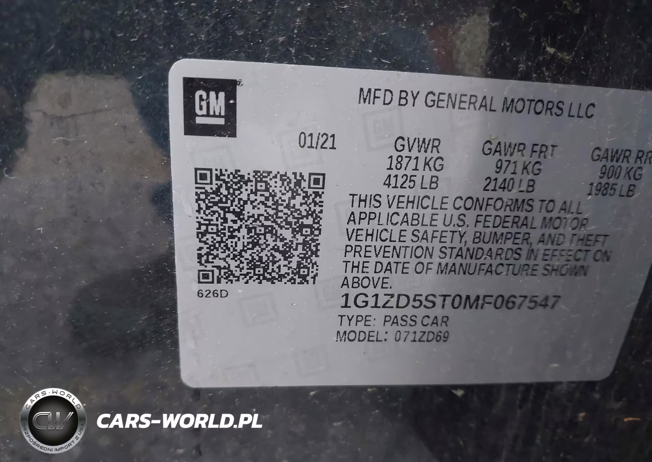 2021 Chevrolet Malibu Fwd Lt VIN:1G1ZD5ST0MF067547 - 9