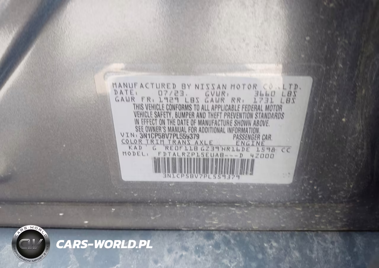 2023 Nissan Kicks S Xtronic Cvt VIN:3N1CP5BV7PL559379 - 9
