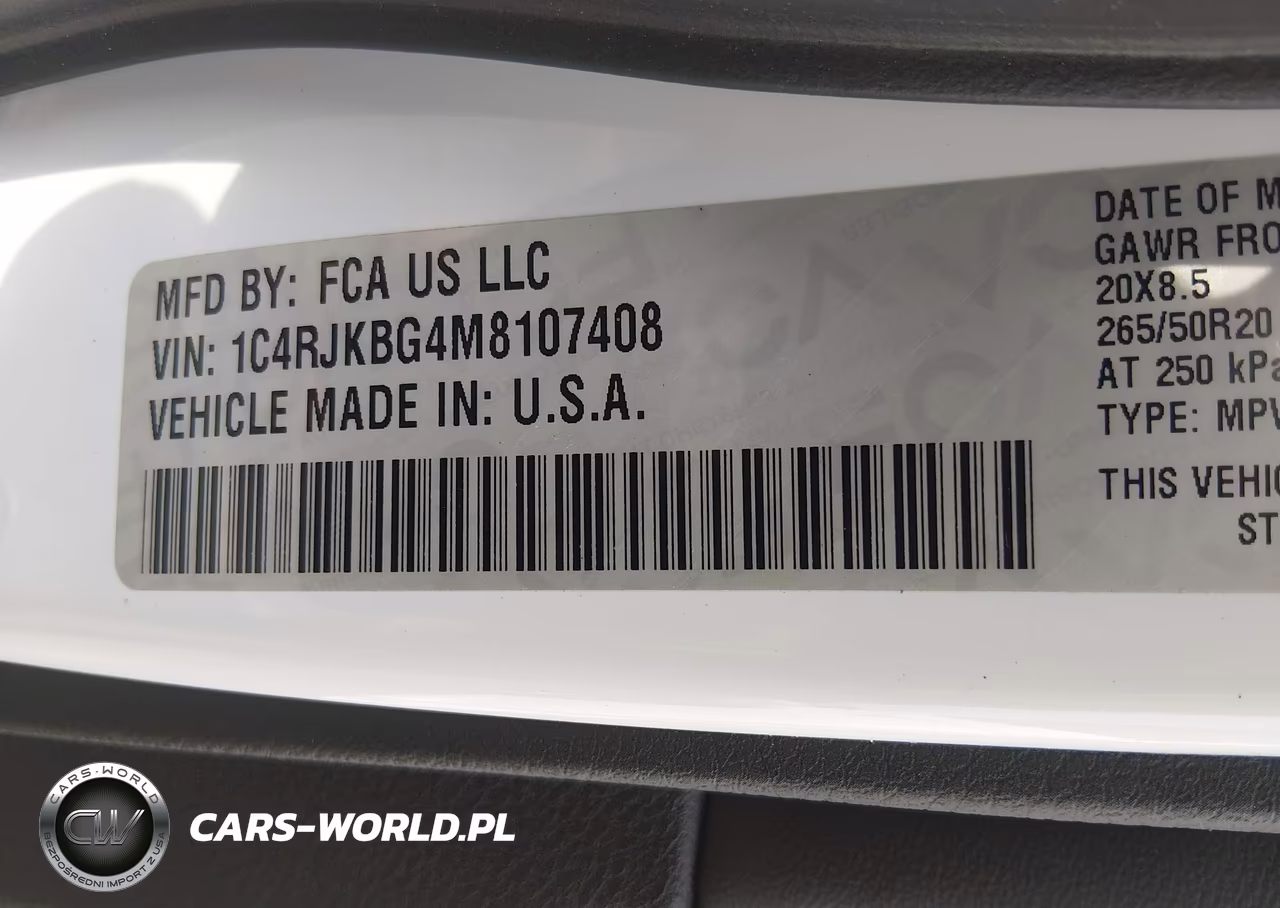 2021 Jeep Grand Cherokee L Limited 4X4 VIN:1C4RJKBG4M8107408 - 9
