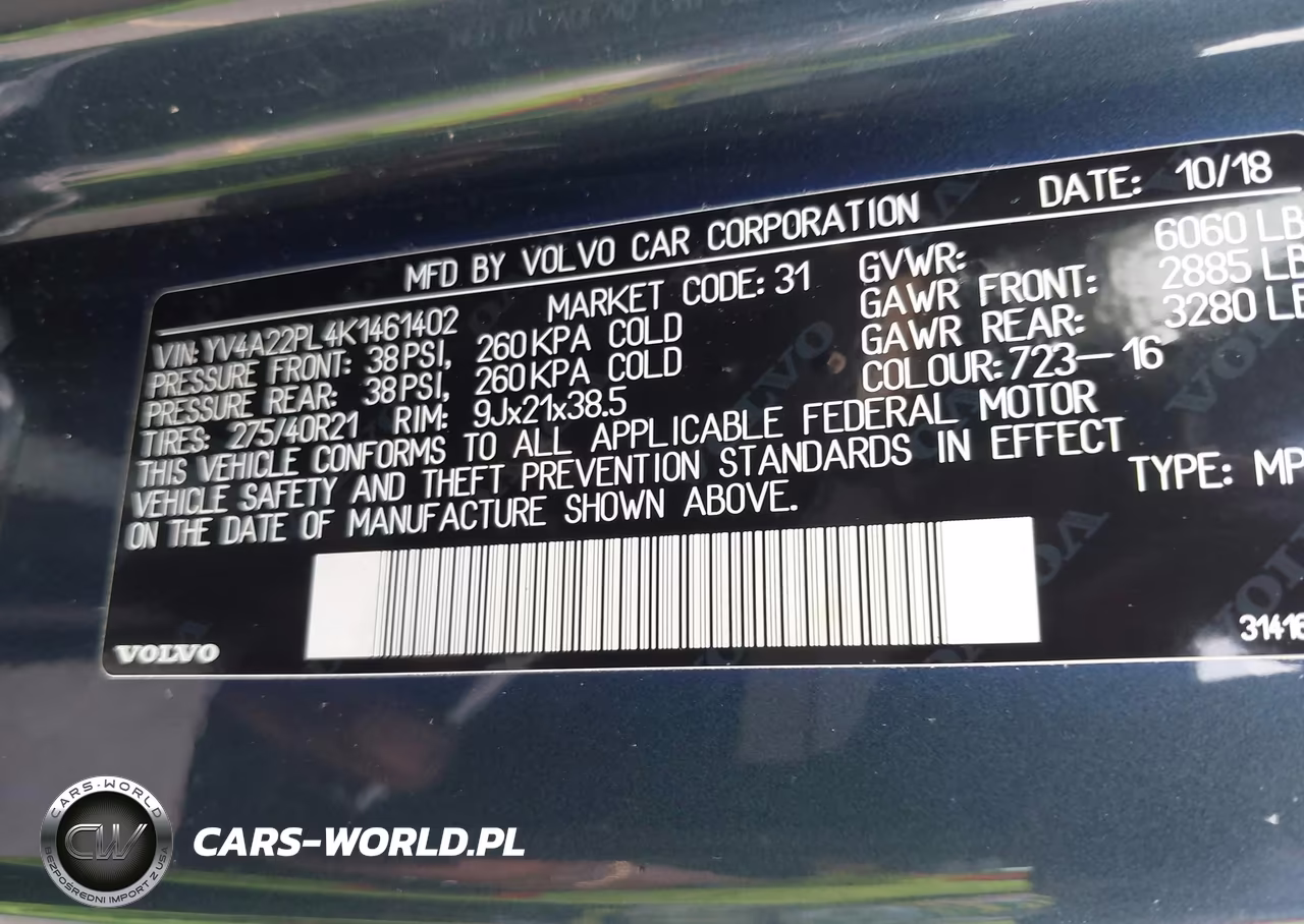 2019 Volvo Xc90 T6 Inscription VIN:YV4A22PL4K1461402 - 9