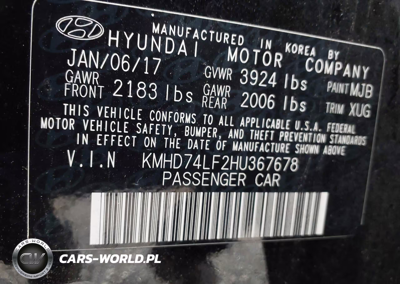 2017 Hyundai Elantra Se VIN:KMHD74LF2HU367678 - 9