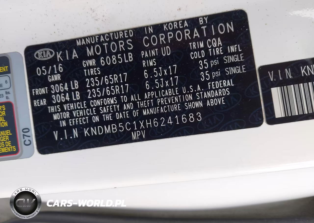 2017 Kia Sedona Lx VIN:KNDMB5C1XH6241683 - 9