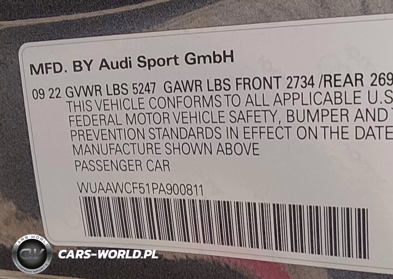 2023 Audi Rs 5 Sportback Tfsi Quattro Tiptronic VIN:WUAAWCF51PA900811 - 9