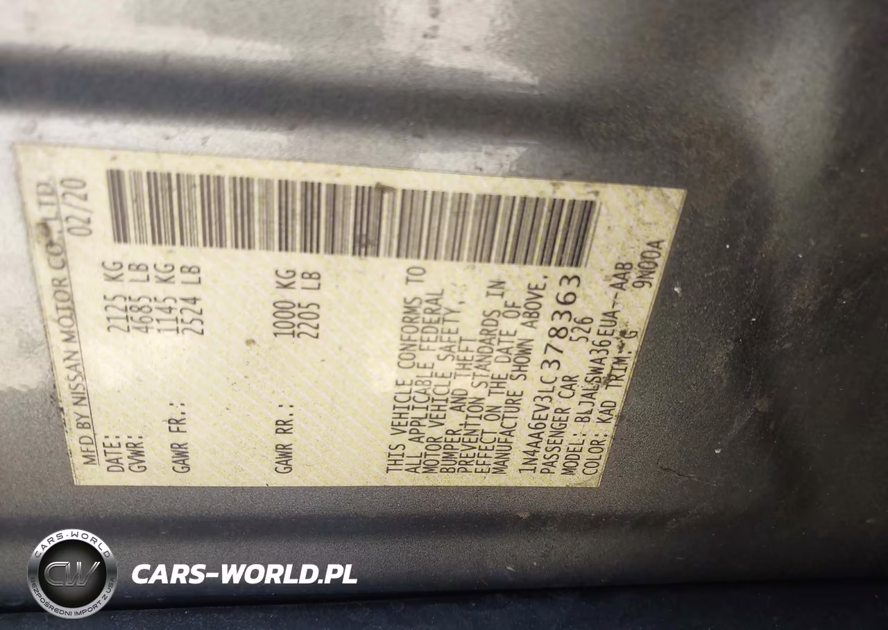 2020 Nissan Maxima Sr Xtronic Cvt VIN:1N4AA6EV3LC378363 - 9