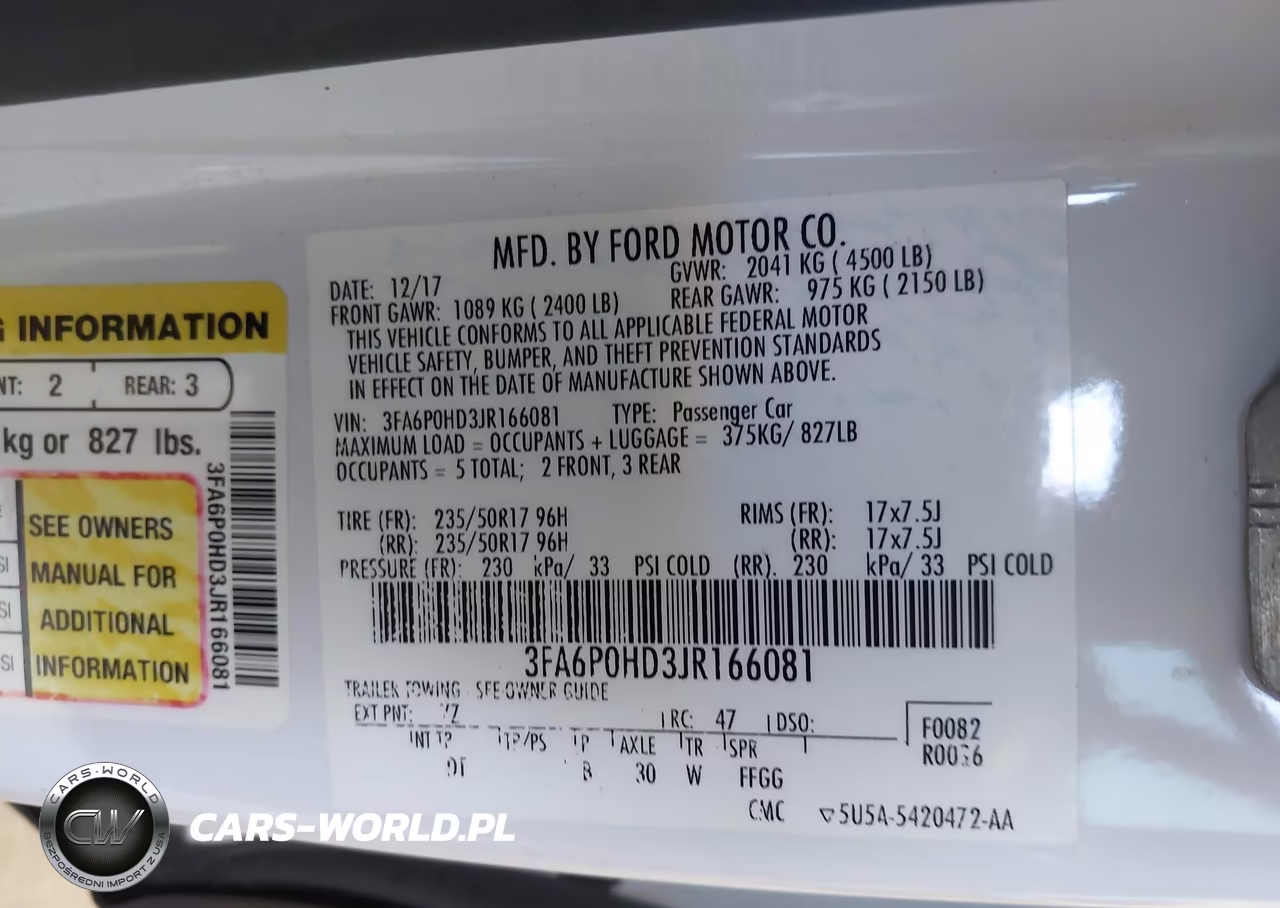 2018 Ford Fusion Se VIN:3FA6P0HD3JR166081 - 9