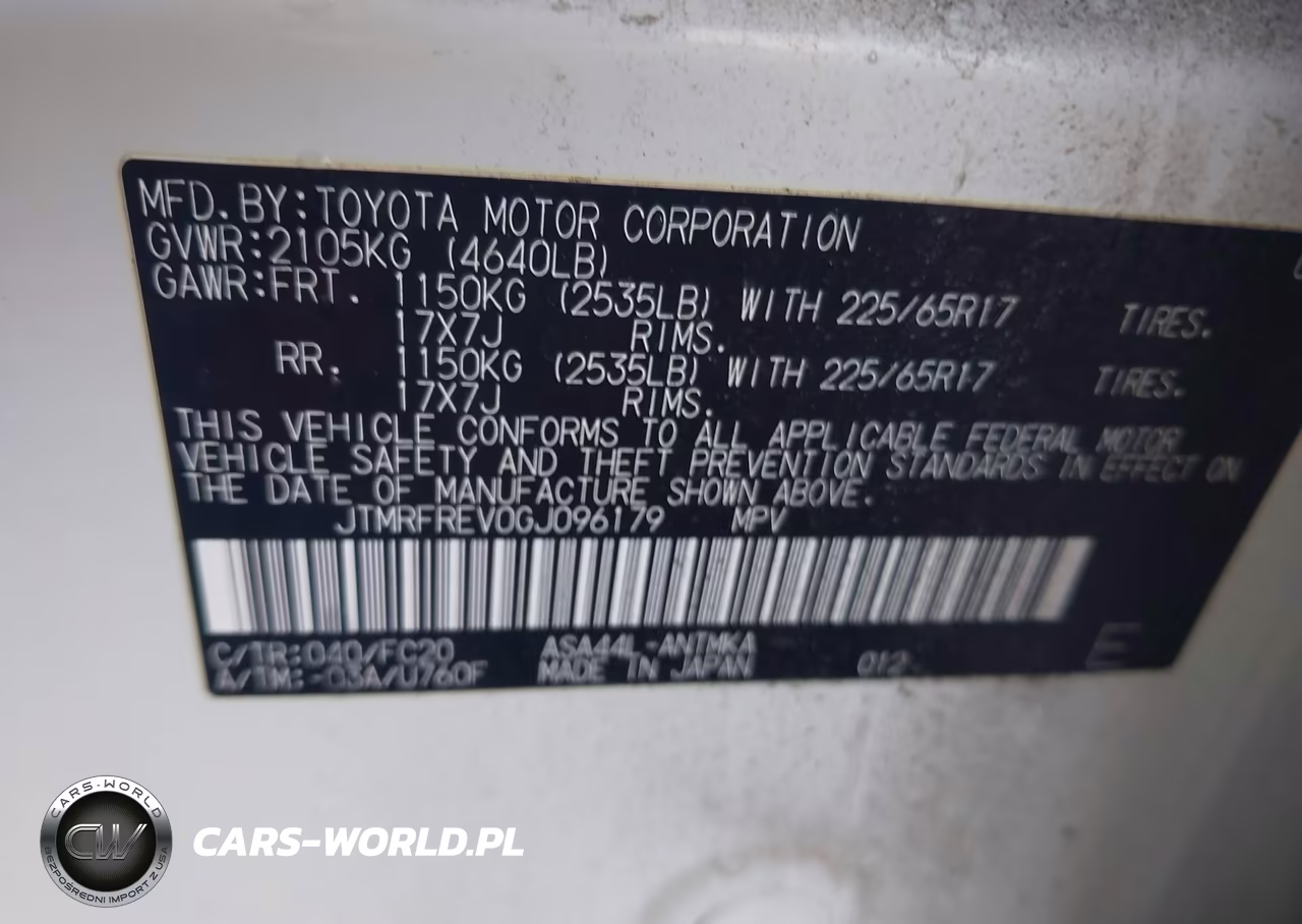 2016 Toyota Rav4 Xle VIN:JTMRFREV0GJ096179 - 9