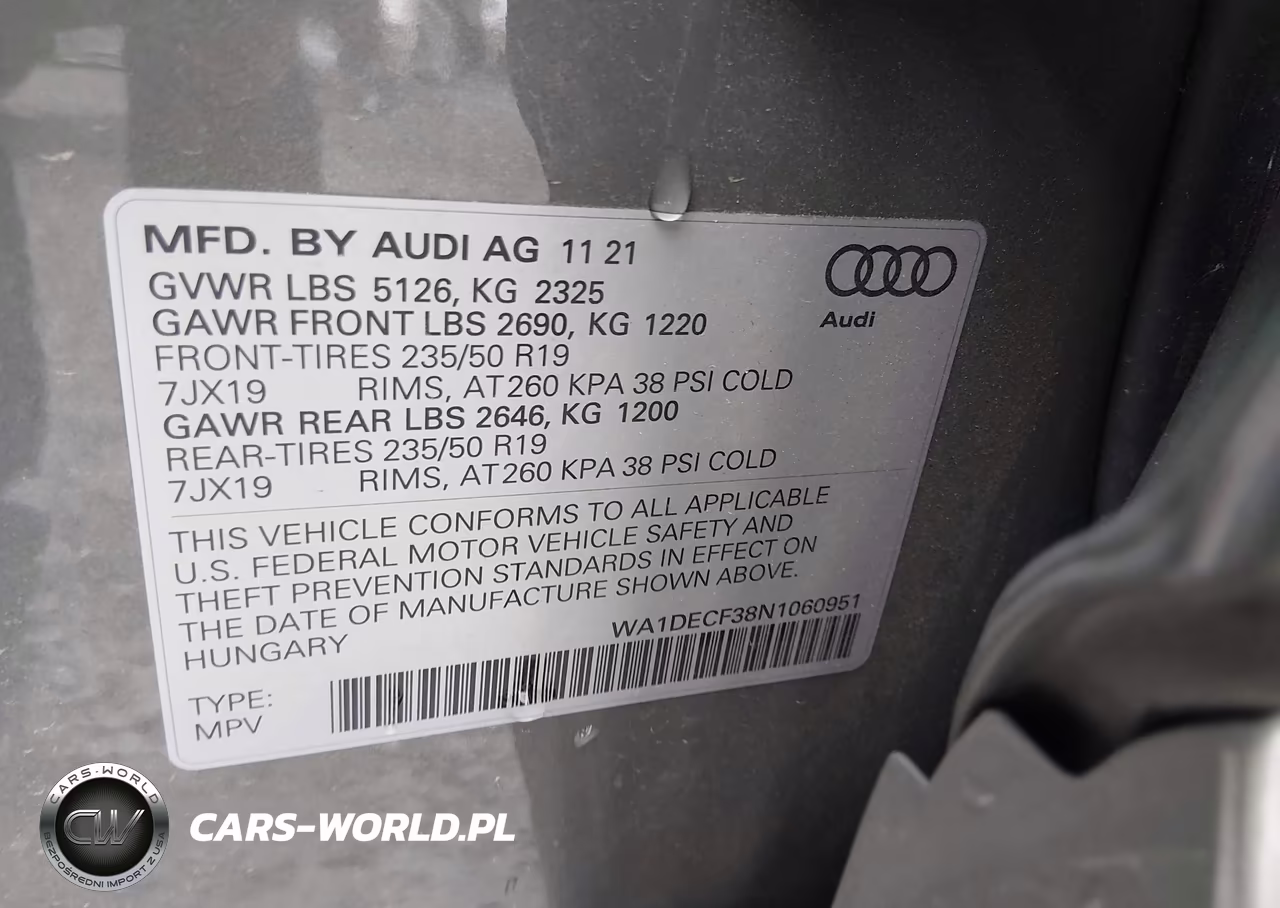 2022 Audi Q3 Premium 45 Tfsi S Line Quattro Tiptronic VIN:WA1DECF38N1060951 - 9