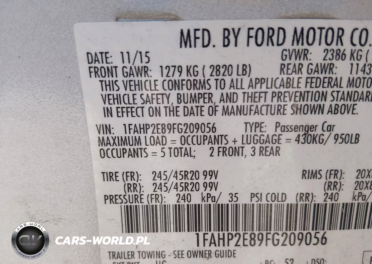 2015 Ford Taurus Sel VIN:1FAHP2E89FG209056 - 9