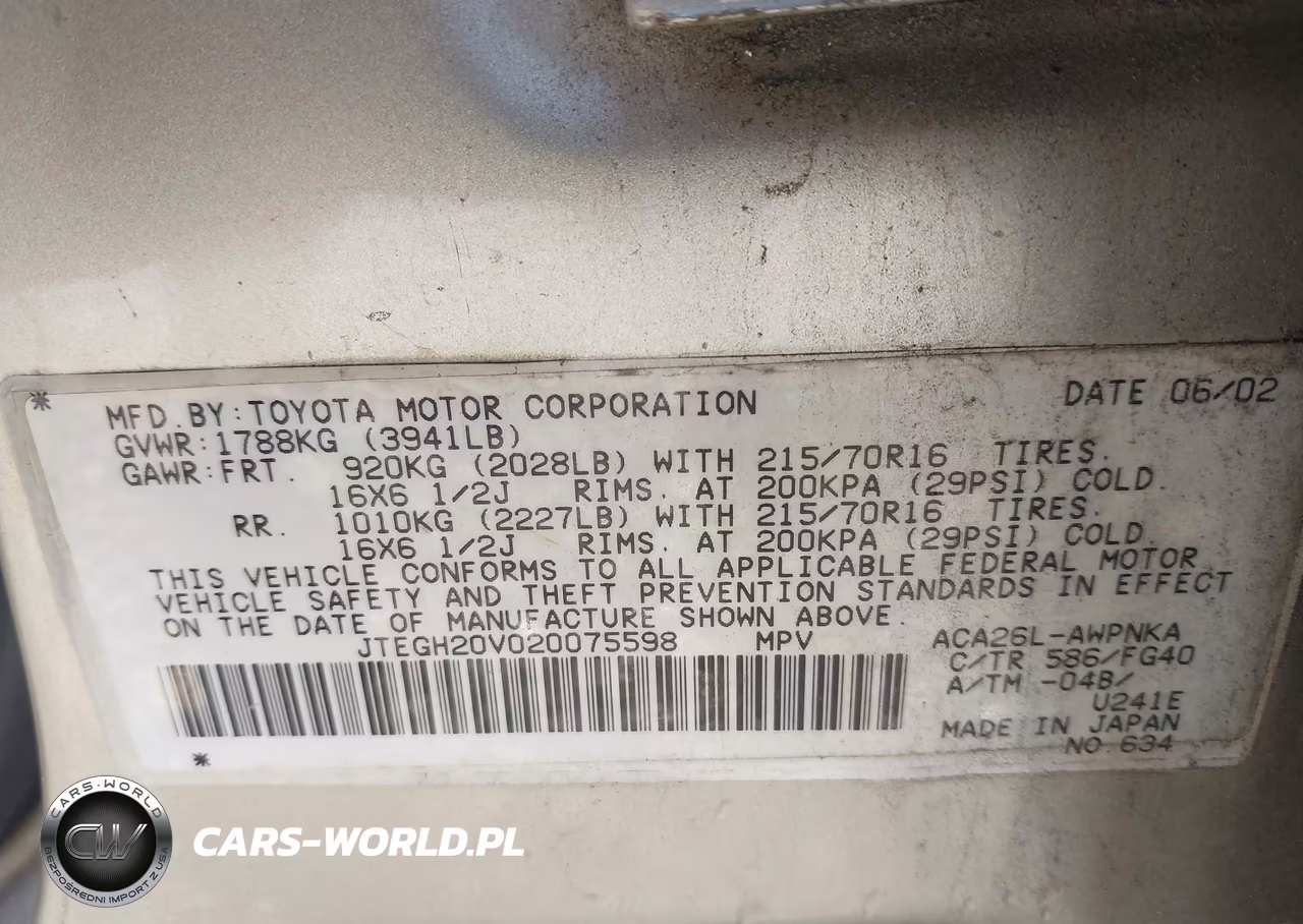 2002 Toyota Rav4 VIN:JTEGH20V020075598 - 9