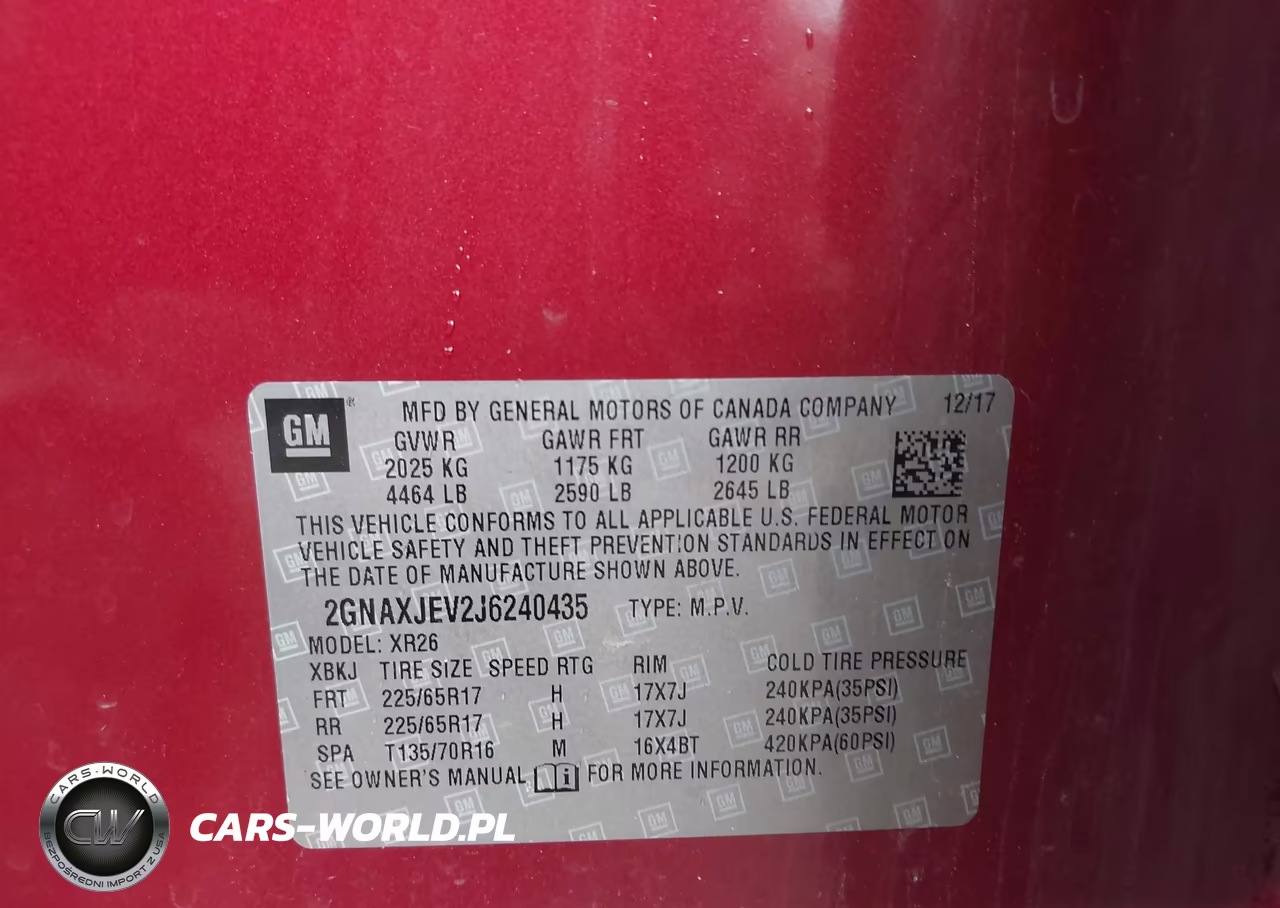 2018 Chevrolet Equinox Lt VIN:2GNAXJEV2J6240435 - 9
