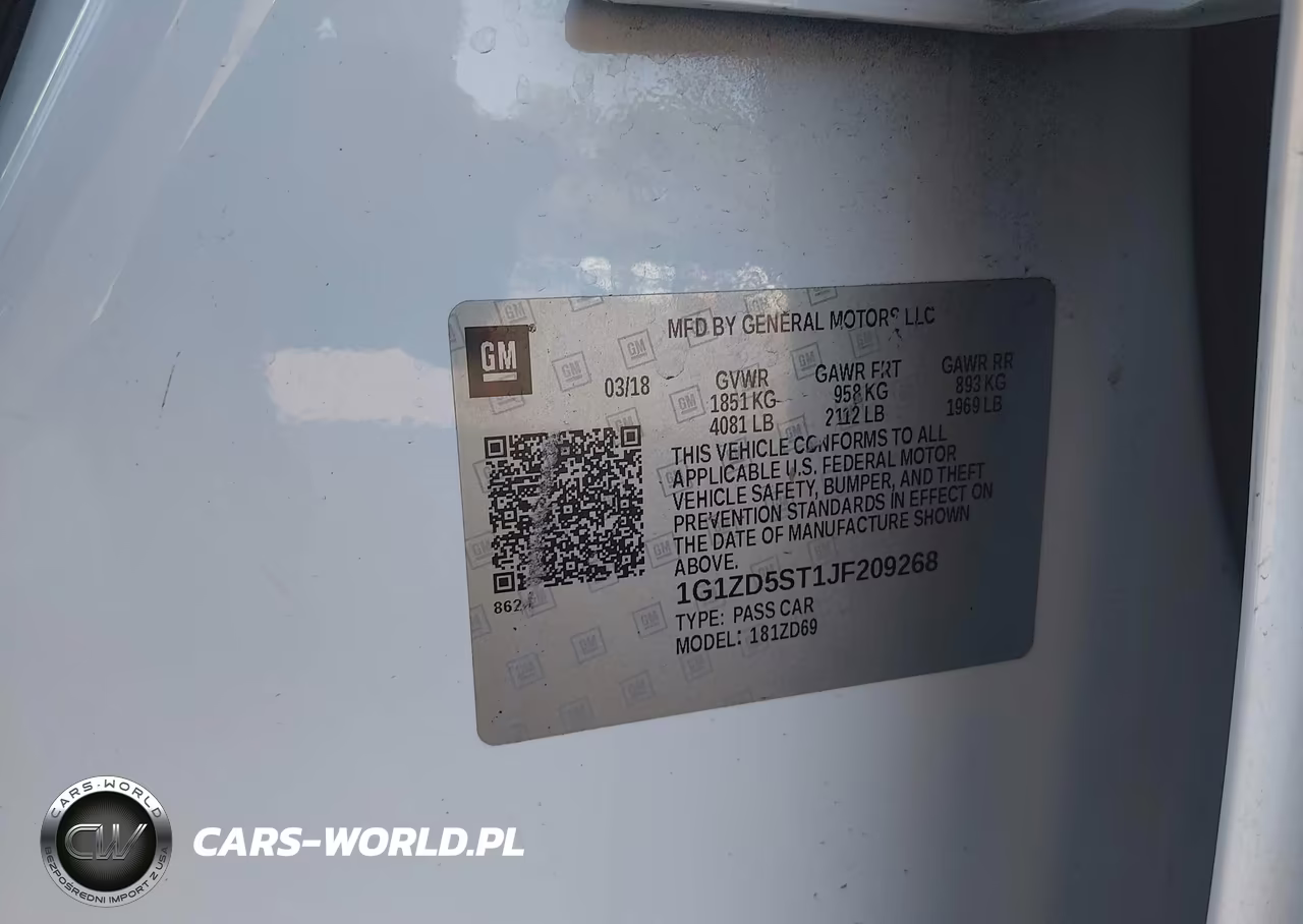 2018 Chevrolet Malibu Lt VIN:1G1ZD5ST1JF209268 - 9