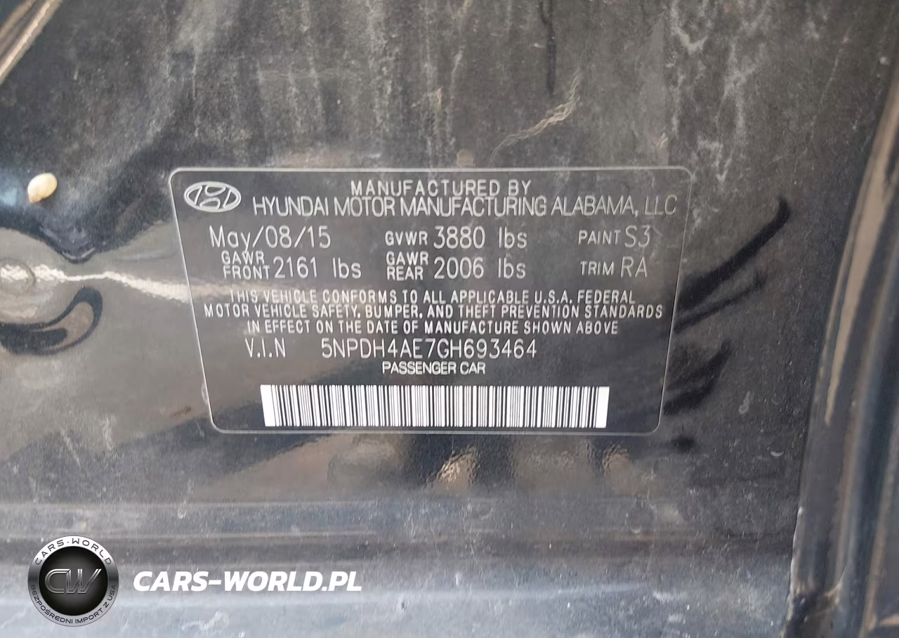2016 Hyundai Elantra Se VIN:5NPDH4AE7GH693464 - 9
