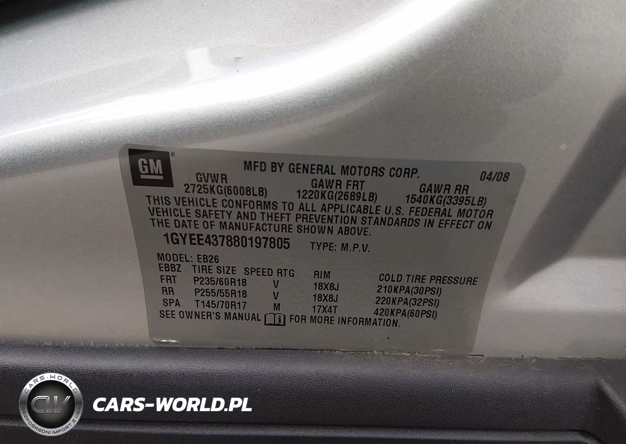 2008 Cadillac Srx V6 VIN:1GYEE437880197805 - 9