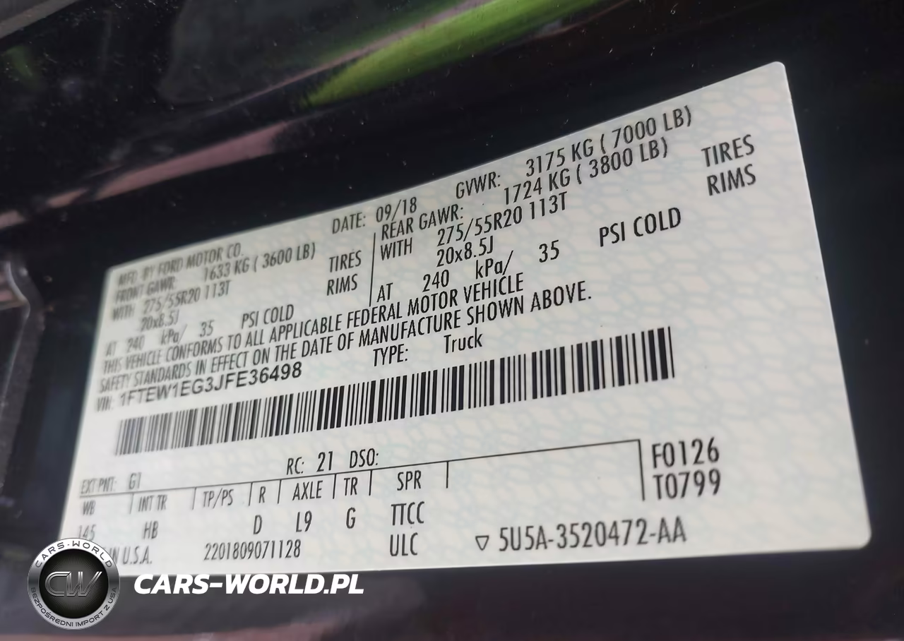 2018 Ford F-150 Lariat VIN:1FTEW1EG3JFE36498 - 9