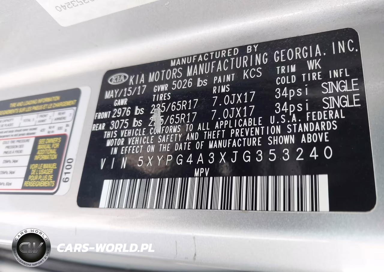 2018 Kia Sorento 2.4L Lx VIN:5XYPG4A3XJG353240 - 9