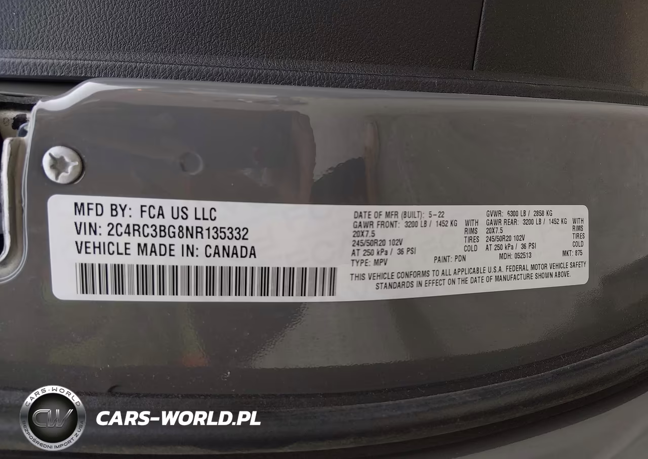 2022 Chrysler Pacifica Touring L Awd VIN:2C4RC3BG8NR135332 - 9