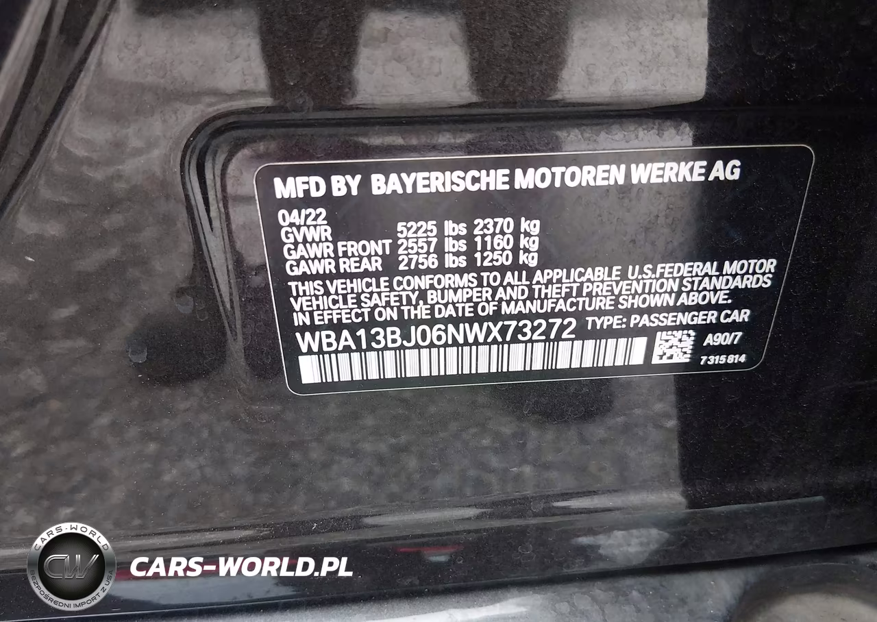 2022 BMW 530 I xDrive VIN:WBA13BJ06NWX73272 - 9