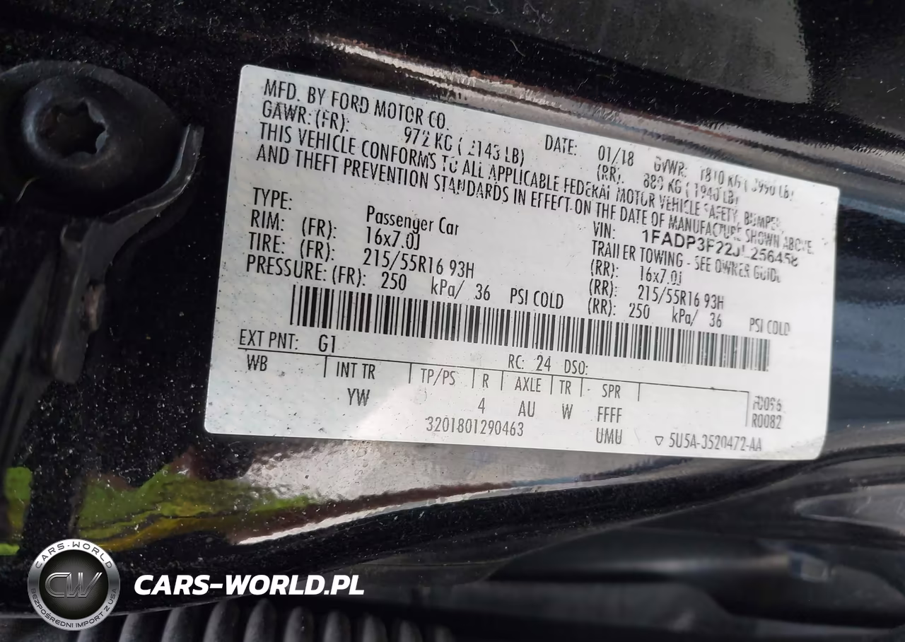 2018 Ford Focus Se VIN:1FADP3F22JL256458 - 9