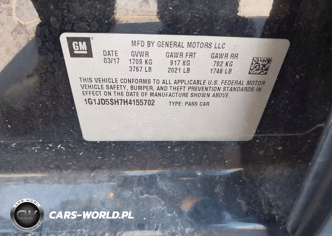 2017 Chevrolet Sonic Lt Auto VIN:1G1JD5SH7H4155702 - 9
