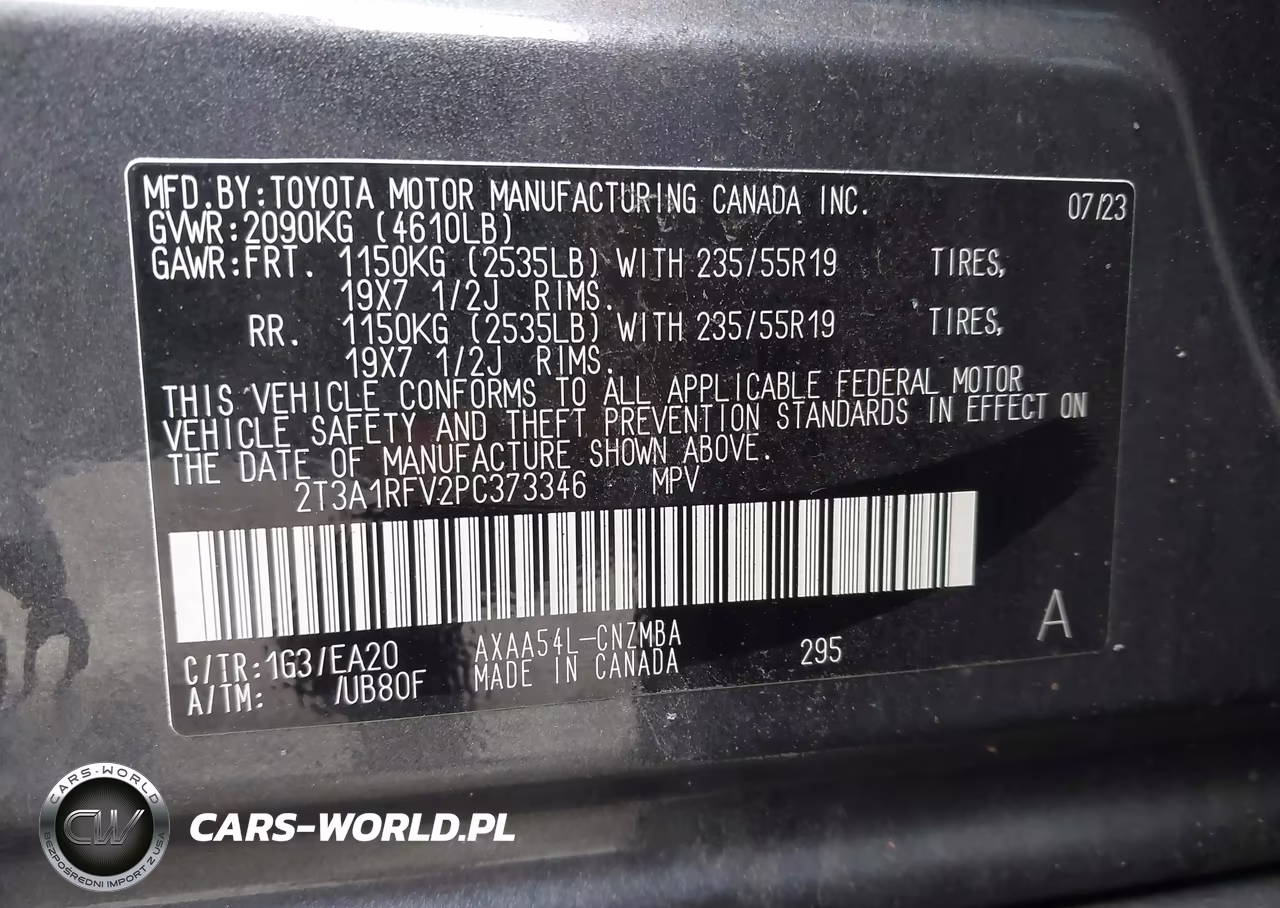 2023 Toyota Rav4 Xle Premium VIN:2T3A1RFV2PC373346 - 9
