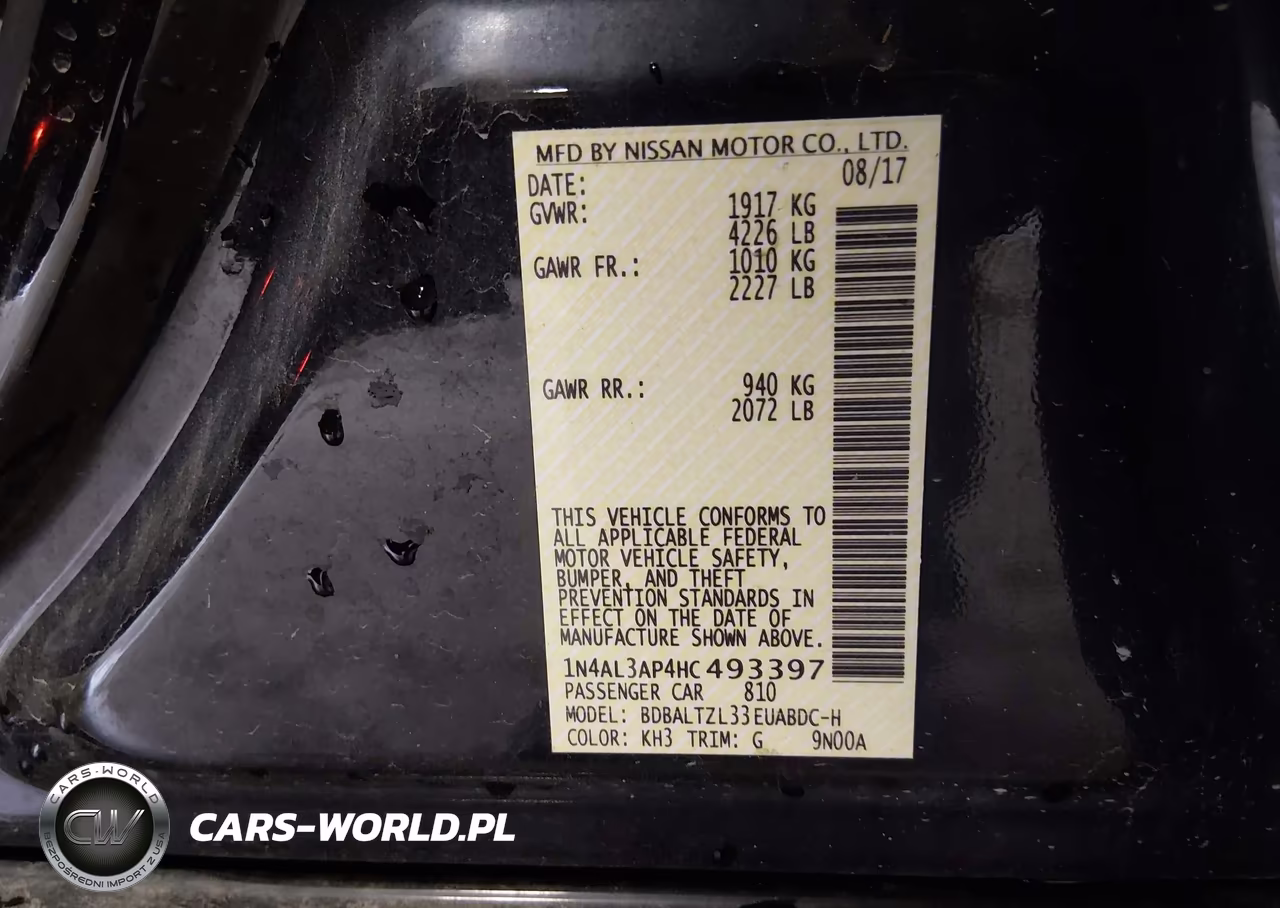 2017 Nissan Altima 2.5 Sl VIN:1N4AL3AP4HC493397 - 9