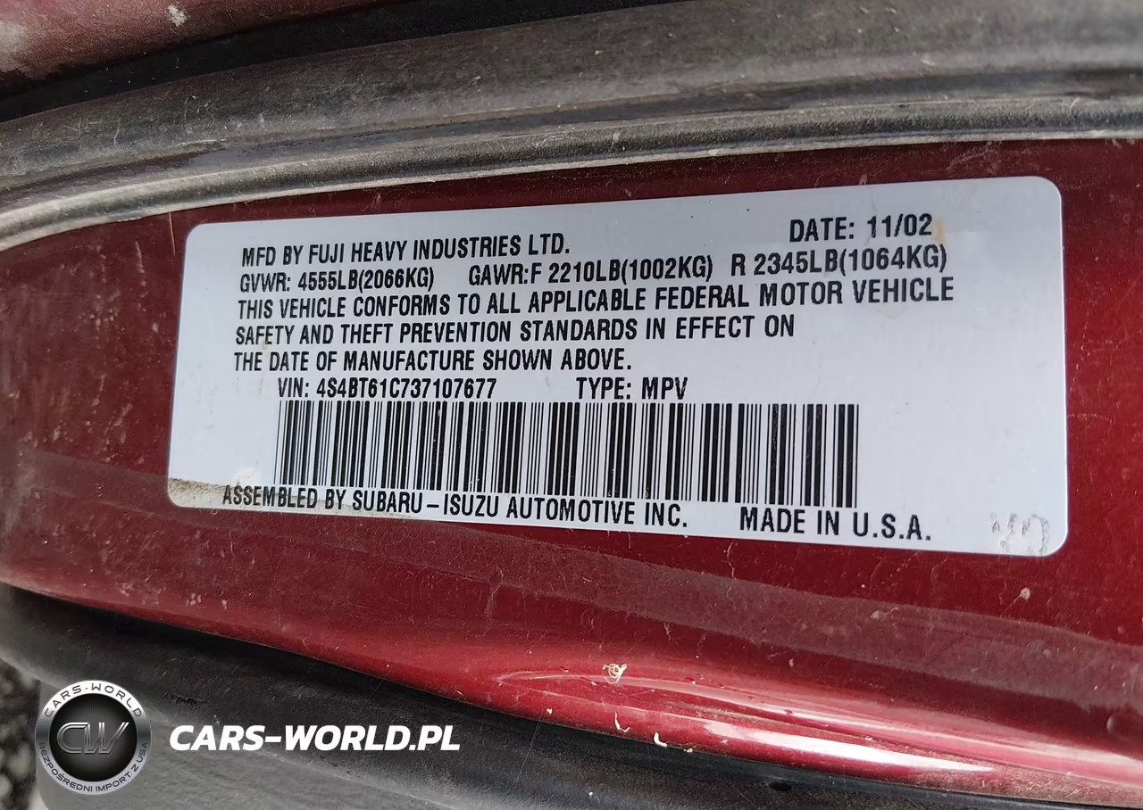 2003 Subaru Baja VIN:4S4BT61C737107677 - 9