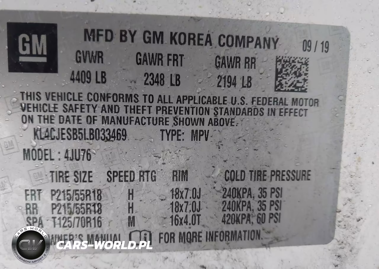 2020 Buick Encore Awd Preferred VIN:KL4CJESB5LB033469 - 9