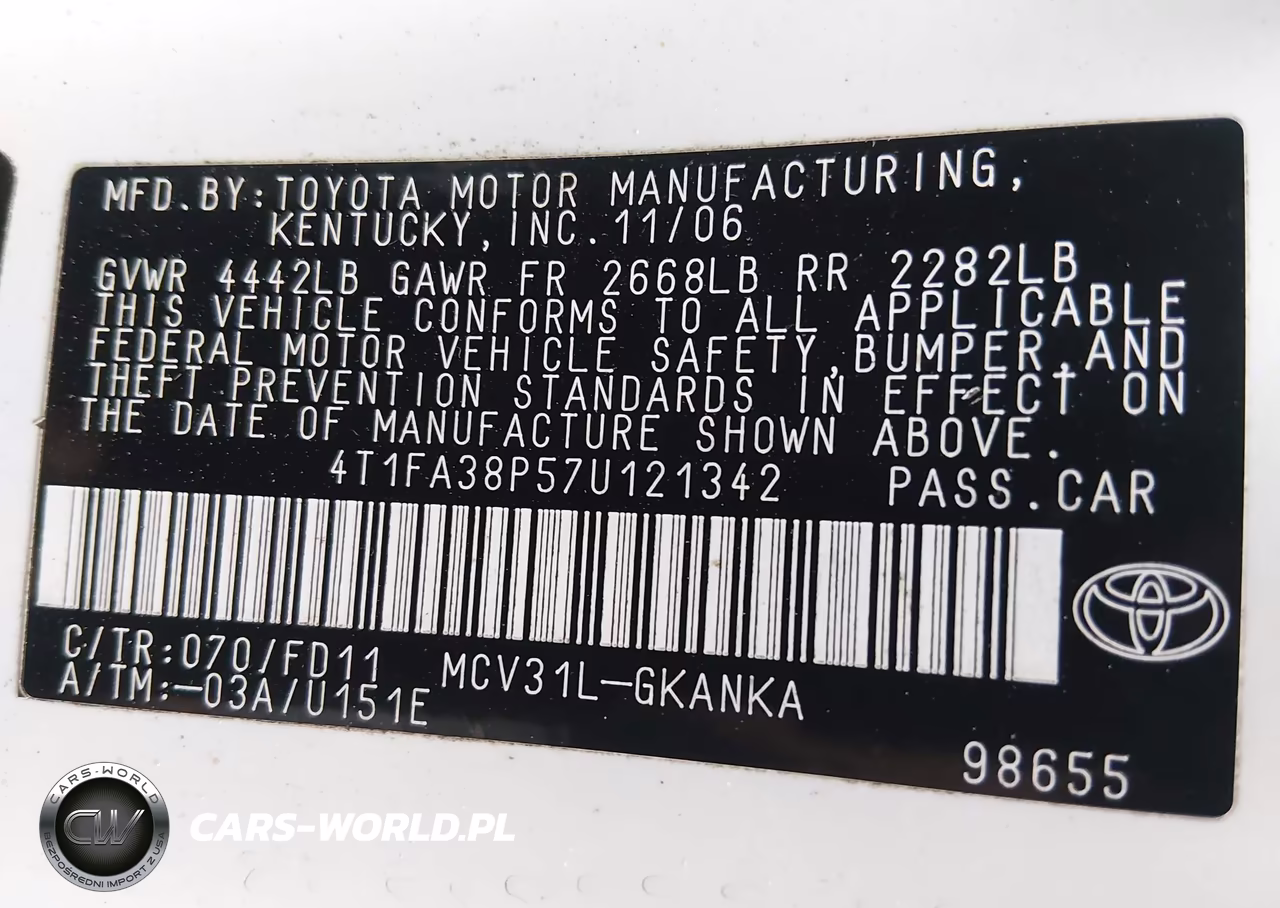 2007 Toyota Camry Solara Sport VIN:4T1FA38P57U121342 - 9