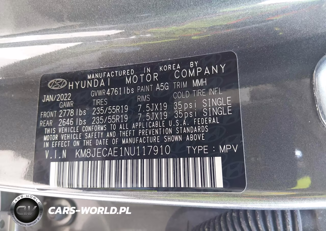 2022 Hyundai Tucson Limited VIN:KM8JECAE1NU117910 - 8
